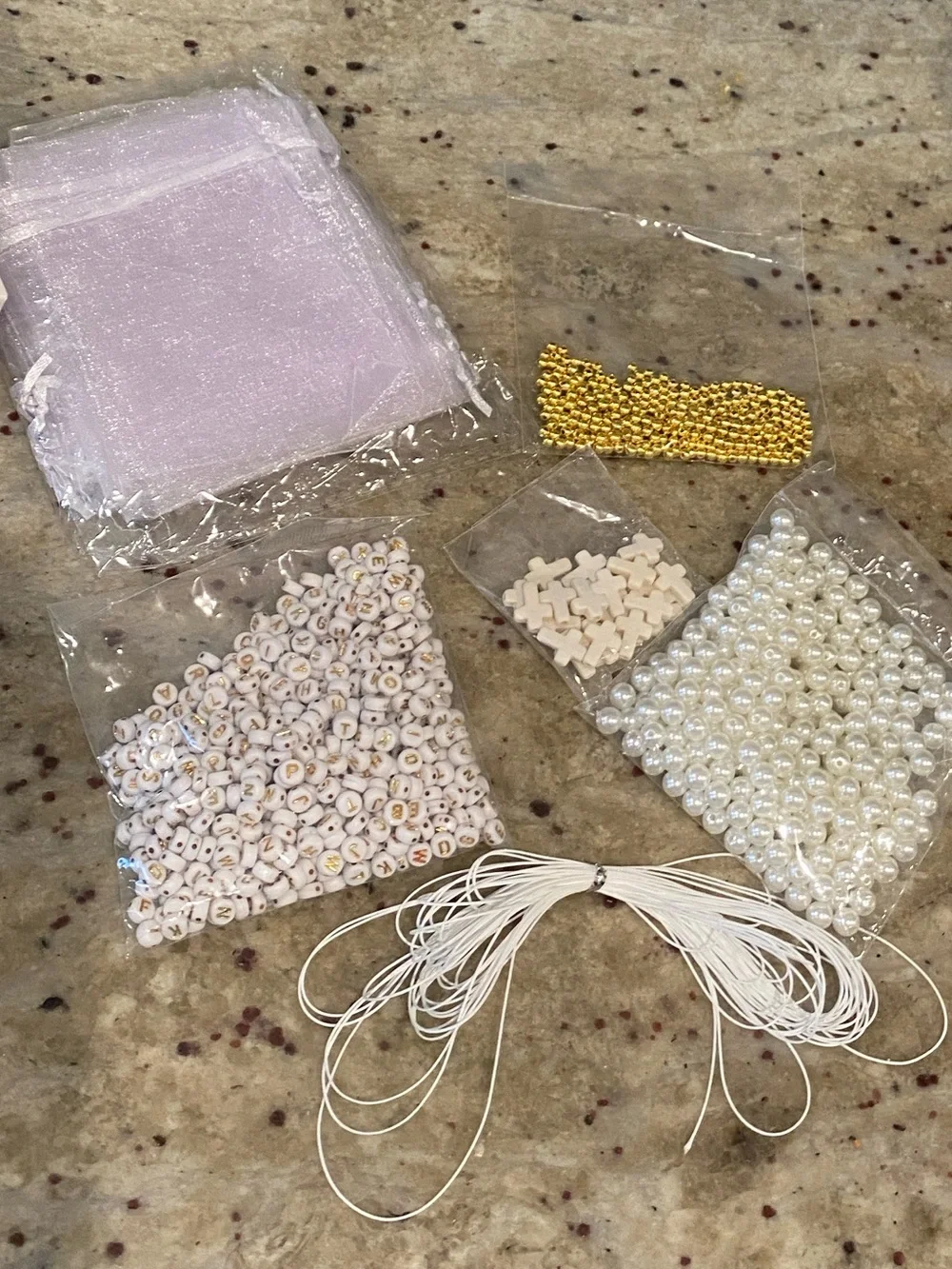 Set if 24 Baptism/Rosary DIY favors- Communion gifts. NWT